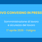 convegno in presenza a Foligno (PG) il 17 aprile 2026