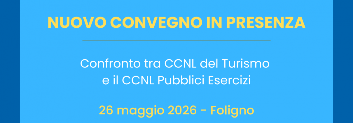 Nuovo convegno in presenza a Foligno (PG) martedì 26 maggio pomeriggio per CdL