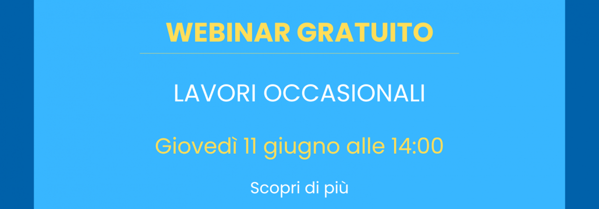 webinar 11 giugno lavori occasionali con Smart Skills Center