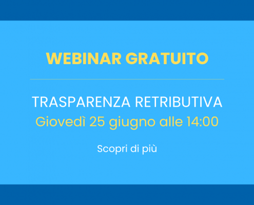 webinar 25 giugno sulla Trasparenza retributiva