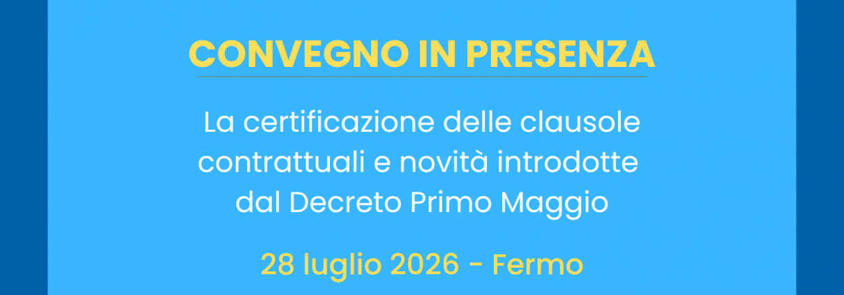 convegno in presenza a Fermo per consulenti del lavoro