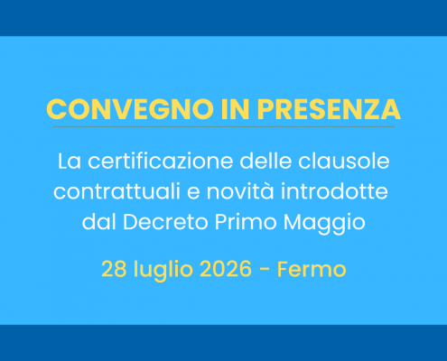 convegno in presenza a Fermo per consulenti del lavoro