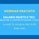 webinar 19 ottobre 2026 Salario giusto e TEC: retribuzione e contrattazione collettiva