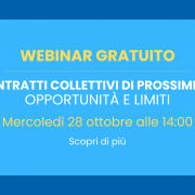 webinar 28 ottobre Contratti collettivi di prossimità: opportunità e limiti