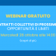 webinar 28 ottobre Contratti collettivi di prossimità: opportunità e limiti